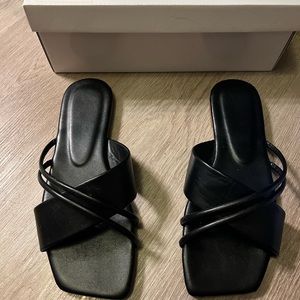Black SHEIN slides